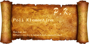 Poli Klementina névjegykártya